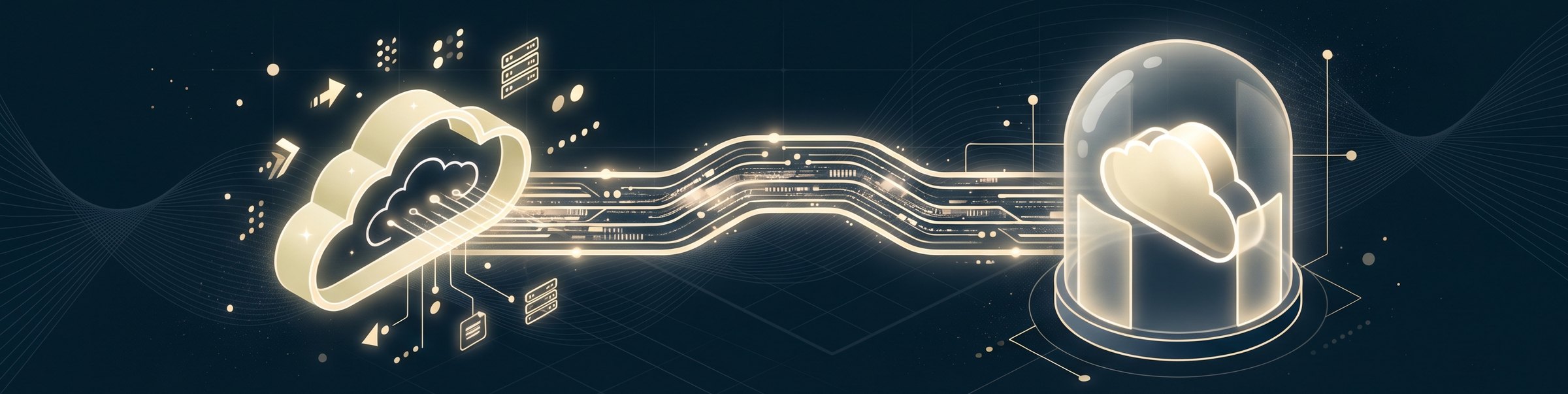 Hybrid cloud connecting public and private cloud